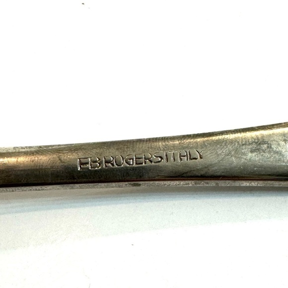 Vintage FB Rogers Italy Silver Plated Salad Serving Spoon and Fork 9 1/4" - Picture 4 of 6